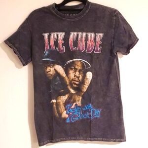 Ice Cube Acid Wash Graphic T-Shirt ~ "Today Was a Good Day" ~ Small 100% Cotton